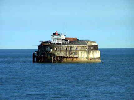 This former fort is now an island for private parties